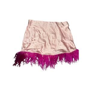 Fringe Skirt Mini feathered